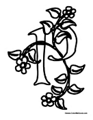 Flower Alphabet ABCs - Letter P