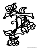 Flower Alphabet ABCs - Letter T