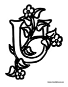 Flower Alphabet ABCs - Letter U