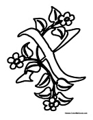 Flower Alphabet ABCs - Letter X