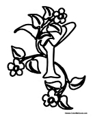 Flower Alphabet ABCs - Letter Y