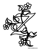Flower Alphabet ABCs - Letter Z