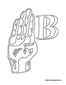Sign Language - Letter B