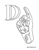 Sign Language - Letter D
