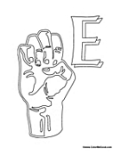 Sign Language - Letter E