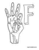 Sign Language - Letter F