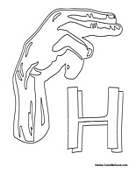 Sign Language - Letter H