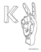 Sign Language - Letter K