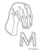 Sign Language - Letter M