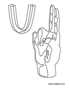 Sign Language - Letter U