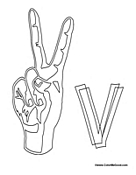 Sign Language - Letter V