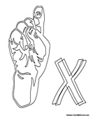 Sign Language - Letter X