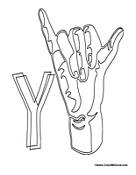 Sign Language - Letter Y