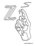 Sign Language - Letter Z