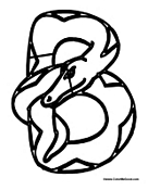 Snake Alphabet - Letter B