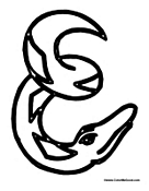 Snake Alphabet - Letter E