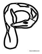 Snake Alphabet - Letter P