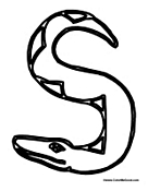 Snake Alphabet - Letter S