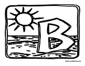 Summer Beach ABC's - Letter B