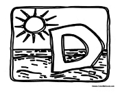 Summer Beach ABC's - Letter D