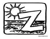Summer Beach ABC's - Letter Z