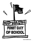 First Day of School Flag Pole