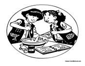 Two Girls Cooking Together