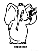 Cartoon Republican Elephant