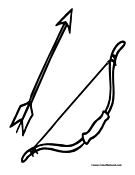 Bow and Arrow Coloring Page