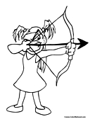 Archery Coloring Page 1