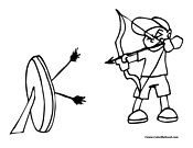 Archery Coloring Page 2