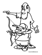Archery Coloring Page 3
