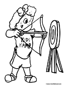 Archery Coloring Page 4