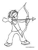 Archery Coloring Page 5