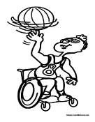 Boy in Wheelchair Basketball