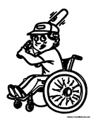 Kid in Wheelchair Baseball