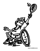 Kid in Wheelchair Plays Tennis