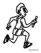 Man Running Sprint Track