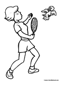 Badminton Coloring Page 3