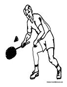 Man Playing Badminton