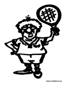 Funny Badminton Player