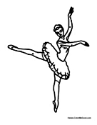 Ballerina Ballet Dancer Coloring Page