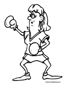Boxing Coloring Page 2