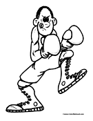 Boxing Coloring Page 4