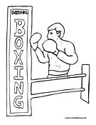 Boxing Coloring Page 9