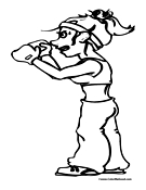 Girl Boxing Coloring Page 12