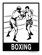 Boxing Poster Coloring Page