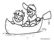 Canoe Coloring Page 2