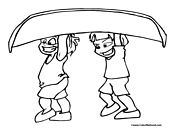 Canoe Coloring Page 3