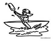 Girl Paddling Kayak